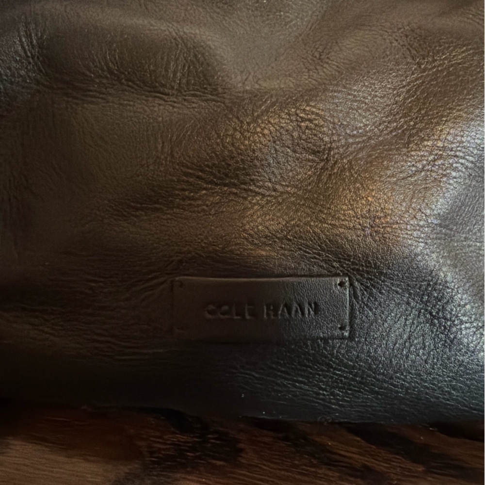 Cole Haan Black Leather Shoulder Bag - Picture 6 of 16